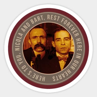 Sacco & Vanzetti Engraving Tribute Sticker